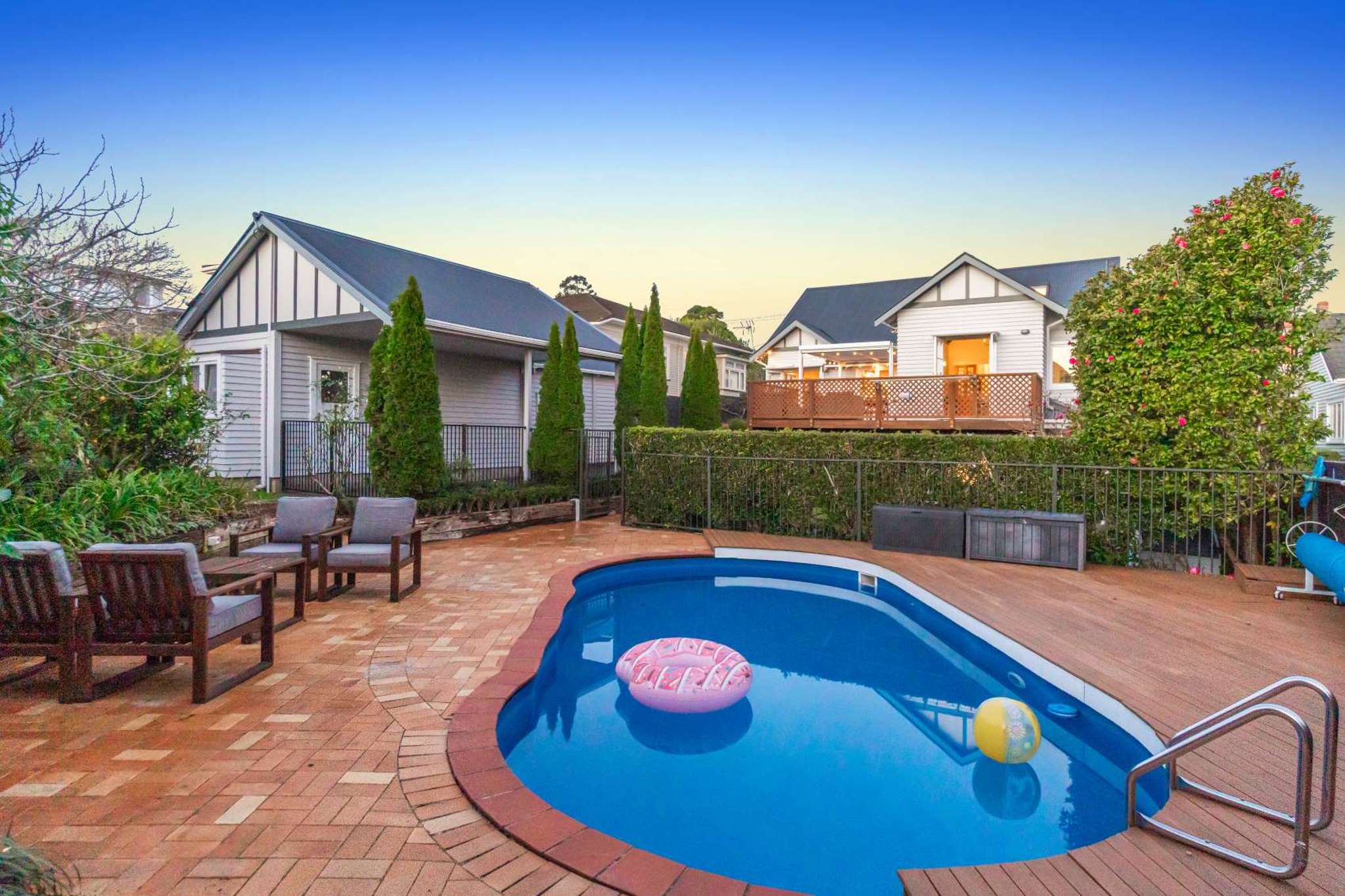 Heritage home for sale in neighbourhood where family pets have a standing play date