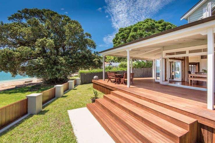 The beachfront property on Cheltenham Road on Auckland's North Shore