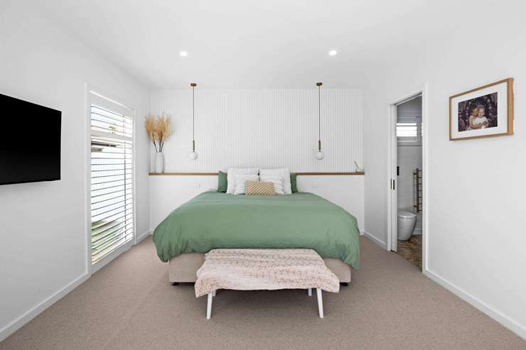 Dylan Cossey put his Block skills to good use building his resort-like home at 29 Warwick Crescent, in Napier's Taradale. Photo / Supplied