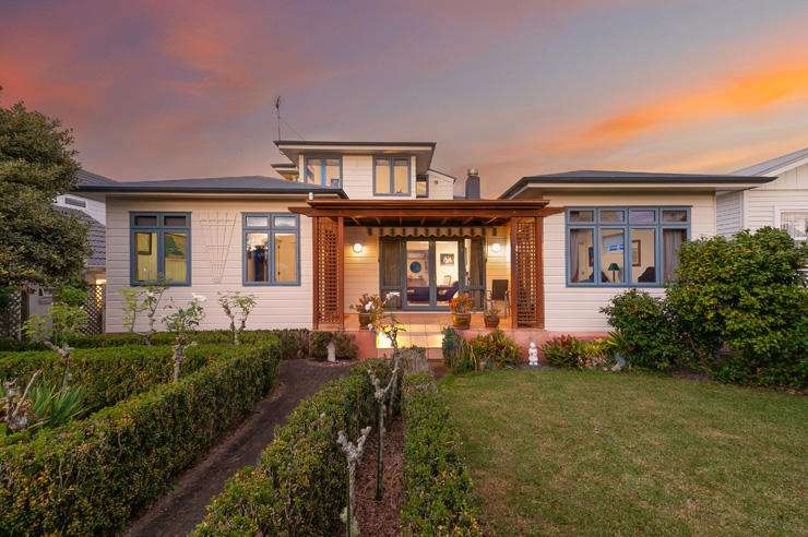 The renovated four-bedroom home, complete with a striking swimming pool, has been in the same hands for 11 years. Photo / Supplied