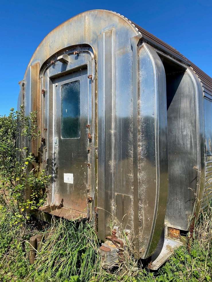 Harcourts listing agent Shelley Landon-Lane inside the Silver Star overnight train. Photo / Supplied