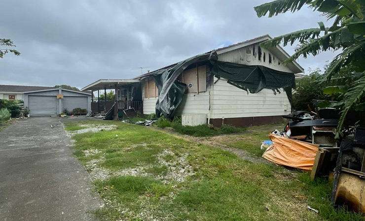 An investor plans to repair the block of shops on Gloucester Road in Manurewa. Photo / Supplied