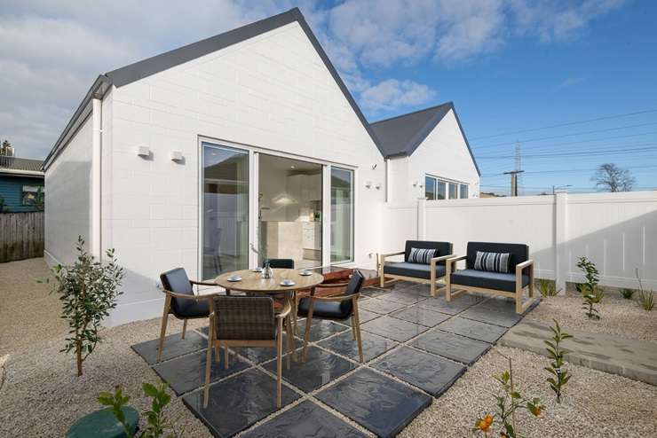 The modern homes on Lappington Road, in Ōtara, Auckland, are priced at  $585,000 and $595,000. Photo / Supplied