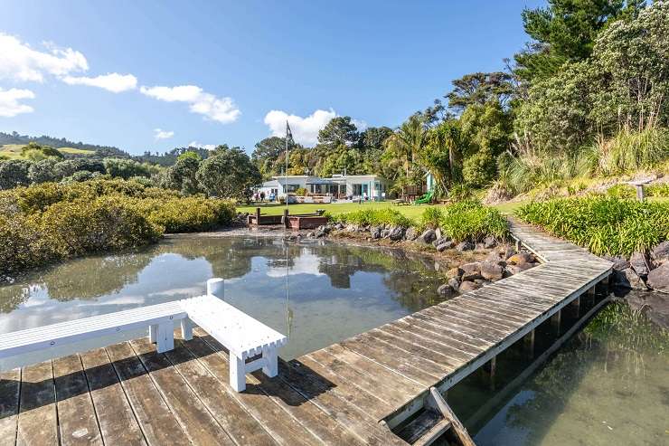 A luxury two-bedroom, two-bathroom home on Harbour View Road, in Coromandel, has an asking price of $3.35m. Photo / Supplied