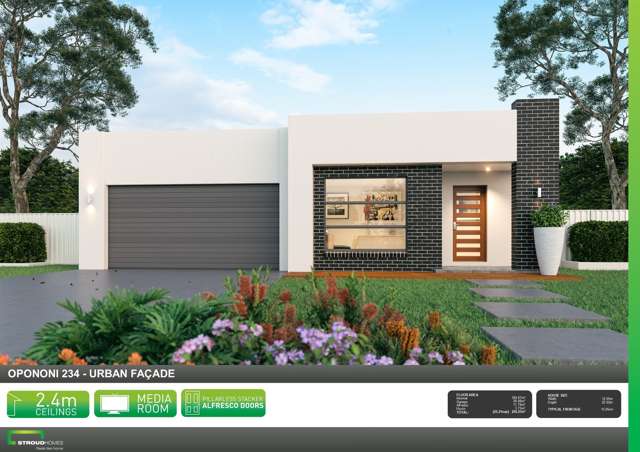 Opononi 234 Urban Facade - House and Land Package