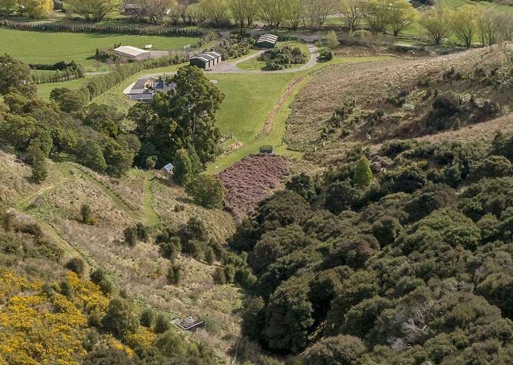 A five-bedroom, three-bathroom mountain lodge-style home on Heaton Drive, in the foothills of Christchurch, is for sale for the first time. Photo / Supplied