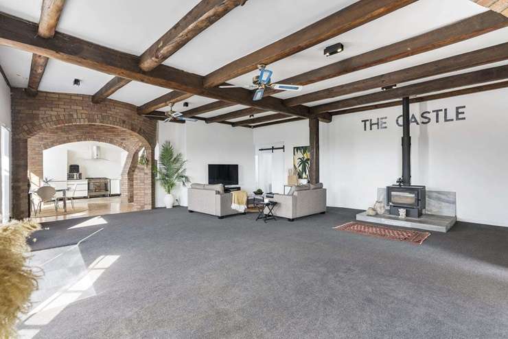 257 Mangatawhiri Road, in Mangatawhiri, is heading to auction on April 1. The agent says the unusual-looking house must be sold. Photo / Supplied