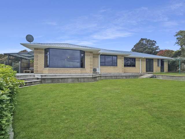 Modern brick home with unrivaled views