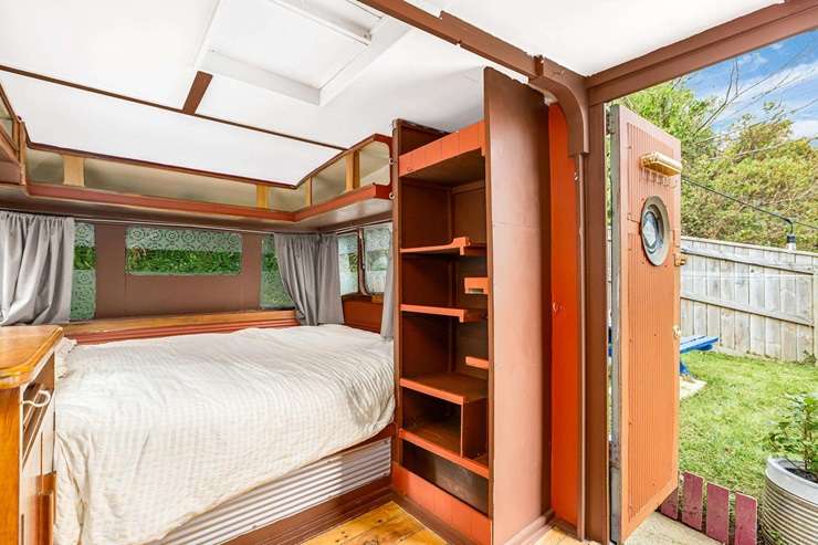 An unusual one-bedroom home on Victory Avenue, in Karori, Wellington, has been snapped up. Photo / Supplied