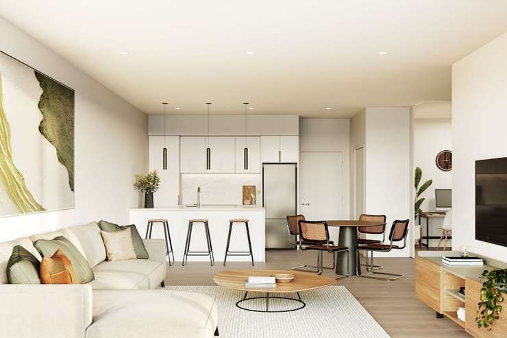 An artist’s impression of Beachcroft Apartments at 96-100 Beachcroft Avenue in Onehunga, Auckland. Photo / Supplied