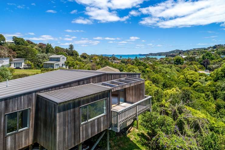 33C Ocean Road, in Surfdale, Waiheke Island, has a <img.45m price tag. Photo / Supplied