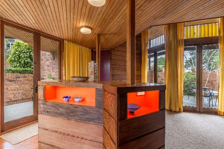 Designed by architect Claude Megson for the Barr Family in 1972, 7 Keretene Place, in Meadowbank, Auckland, is for sale by way of negotiation. Photo / Supplied