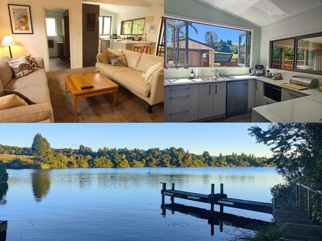 Furnished 2 bed Okere Falls home with jetty