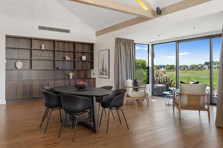 The four-bedroom home at 23 East Stream Lane, in Clearwater, Christchurch, has an RV of $2.7m and a declared auction reserve of $2.3m. Photo / Supplied