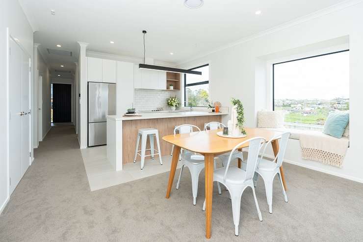 The brand new GJ Gardner home is to be auctioned next month with all the profit going to Rainbow Place. Photo / Supplied