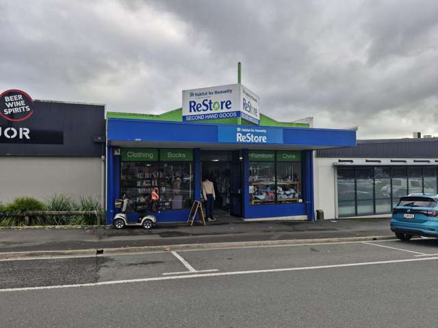 Retail space with roller door