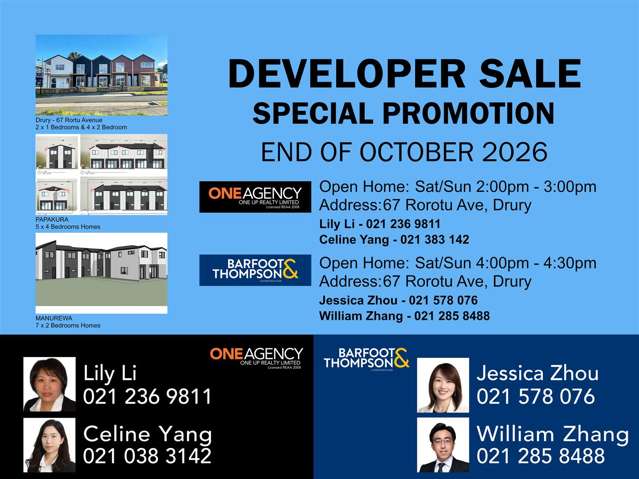 DEVELOPER SALE — SPECIAL PROMOTION