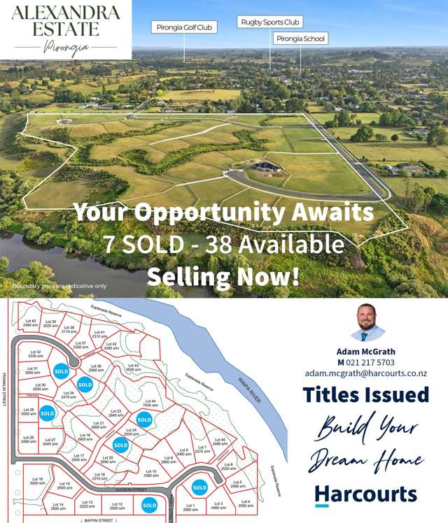 Desirable Development in Pirongia - Titles Issued