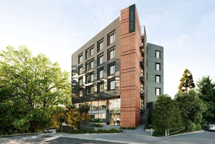 An artist’s impression of the penthouse apartment in the Hills Village development in Hamilton East