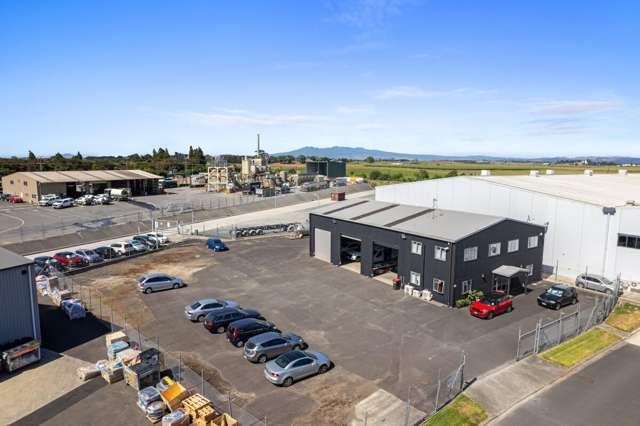 Modern warehouse with yard