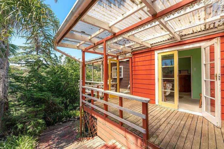 modern steel glass and cedar house with swimming pool in foreground  24 Newton Road, Oneroa, Waiheke Island, Auckland