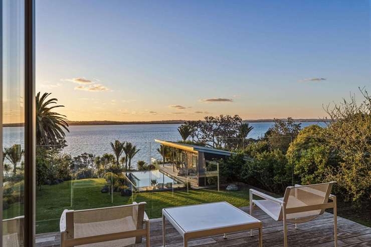 A waterfront property at 34 Harbour View Road, in Auckland's Point Chevalier, is expecting to sell for well above its $6.7m RV. Photo / Supplied