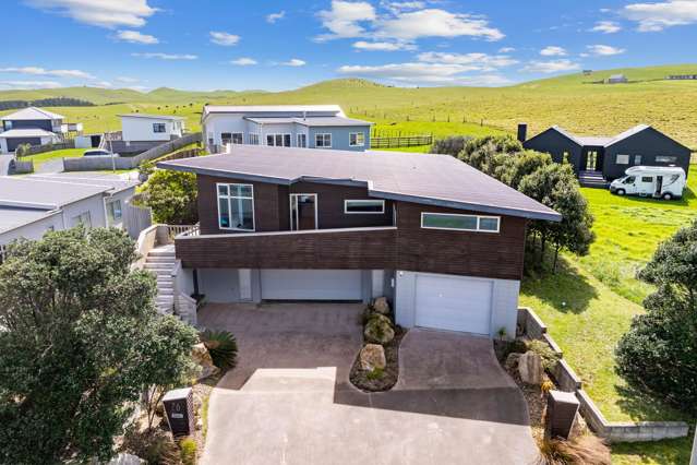 Architectural cedar home with stunning sea views