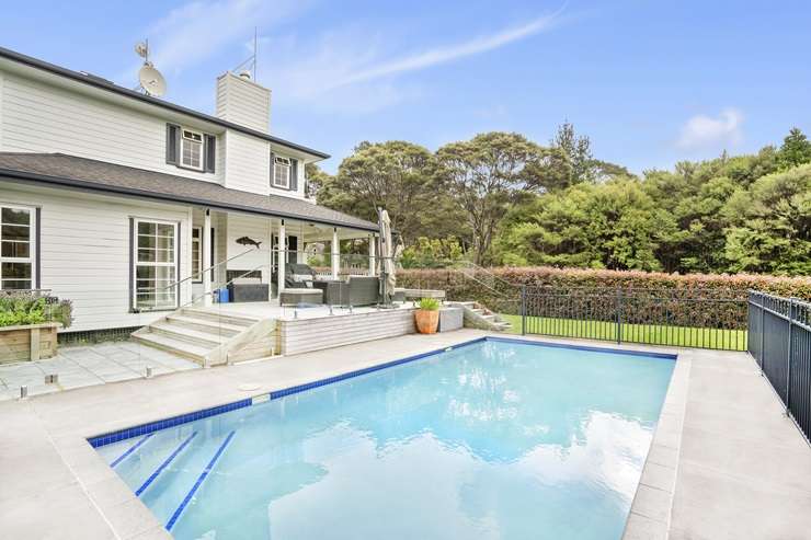 The Winfrey-inspired mansion at 33 Cochran Road, in Oratia, Auckland, goes to auction on December 2. Photo / Supplied