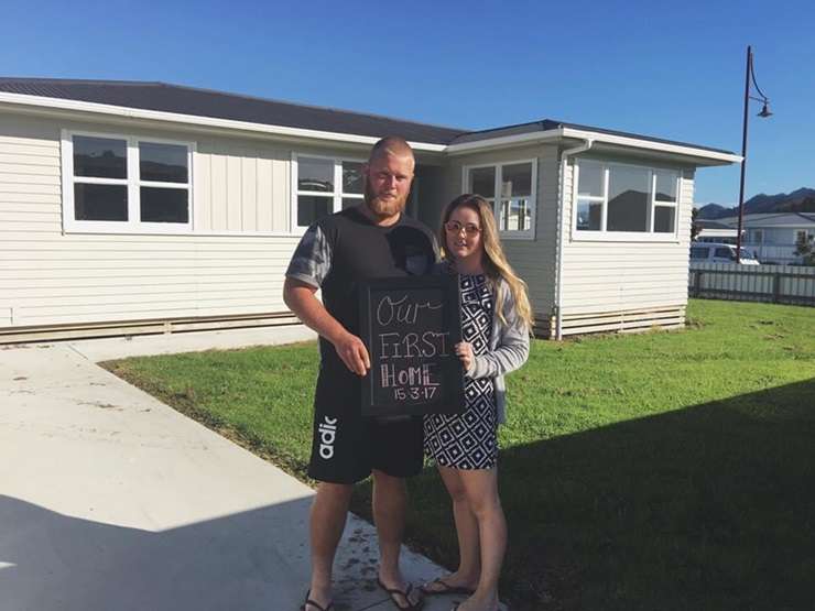 Jake and Litia Segerstrom said they sacrificed a lot to get onto the property ladder. Photo / Supplied