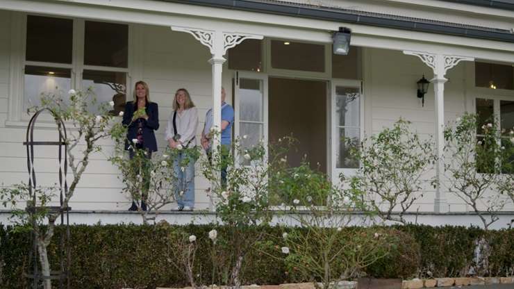 Host Jayne Kiely shows off an architectural stunner - but did it set tails wagging? Photo / Supplied