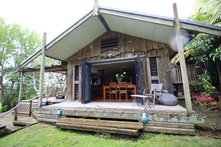 The unusual-looking home on Gibbons Road, in Kaiwaka, Kaipara, was the brainchild of Japanese professor Yoshimasa Sakurai, who died earlier this year aged 86. Photo / Supplied