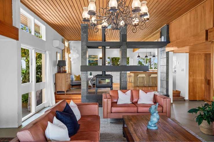 A five-bedroom mid-century home for sale at 71 Tahunatapu Road, in Parua Bay, Whangārei. Photo / Supplied