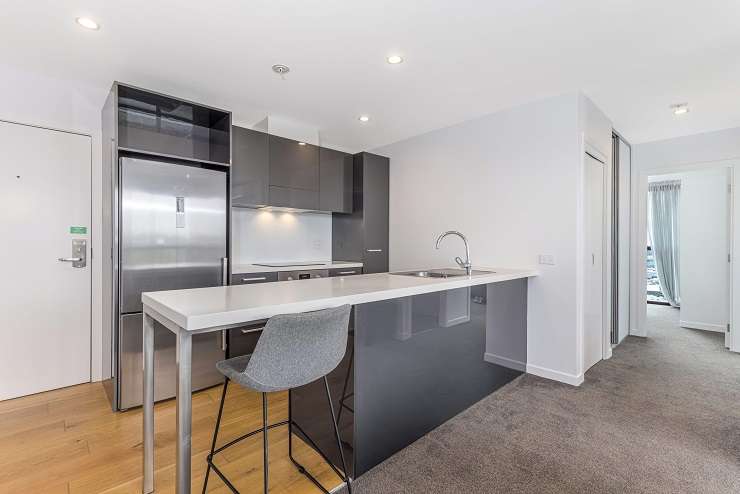 A four-year-old apartment in Lakewood Plaza, in Manukau, is being sold at a <img reserve auction later this month. Photo / Supplied