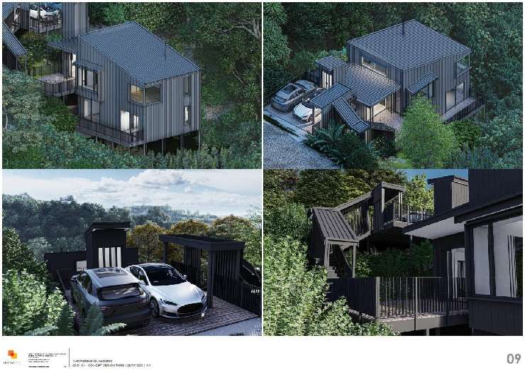 Concept plans for what the dream bach on the Waiheke Road property could look like. Photo / Supplied