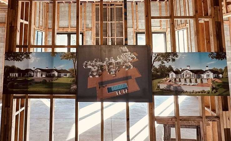 The mock Tudor home on Kaipara Lake Road, in South Head, Auckland, has been the talk of the region for more than a decade. Photo / Supplied