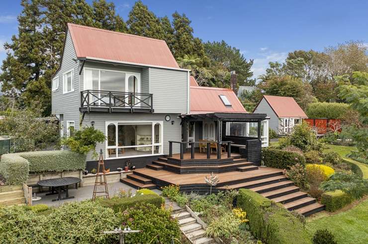 Parker House, designed by famed architect Roger Walker, was built by his head builder, Colin Parker. It's on the market for sale for only the second time in almost 50 years. Photo / Supplied