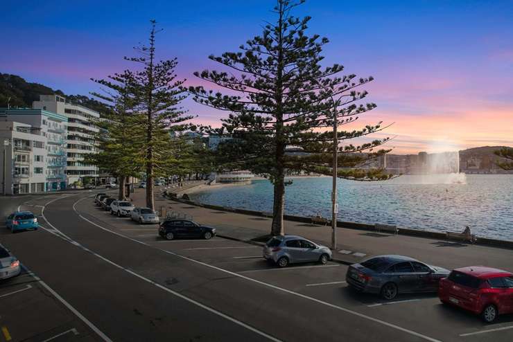 The four-bedroom house for sale at 286 Oriental Parade, in Oriental Bay, Wellington, was built in 2011. Photo / Supplied