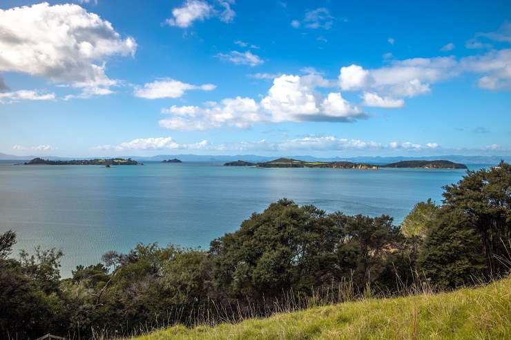 An aerial view of the multi-million-dollar mansion in Pikau Bay  306 Cowes Bay Road Waiheke Island