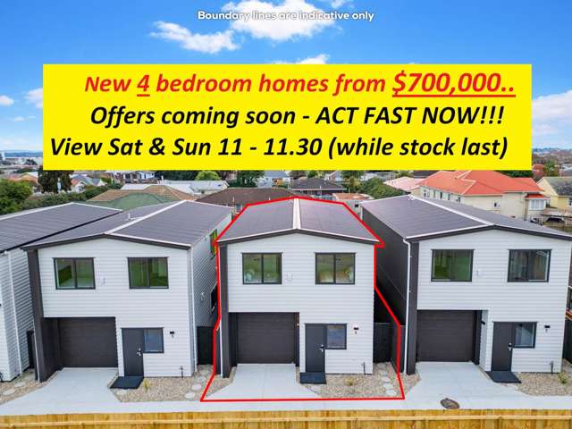 New homes from $700,000 - selling NOW!!