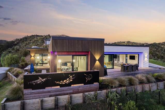 Architectural flair meets coastal calm.