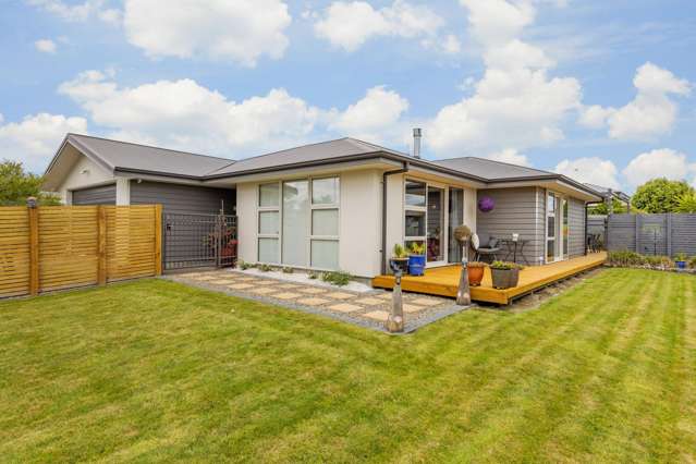 Modern home with three-plus car garaging