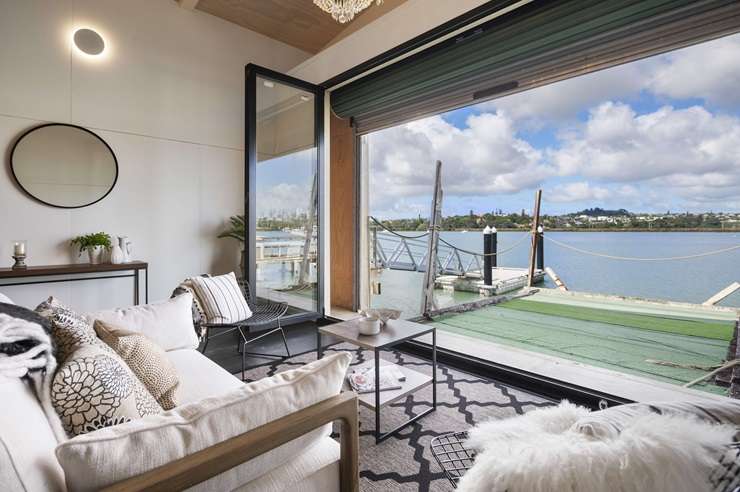 Boatshed 11 on Ngapipi Road, in Auckland's Orakei, is one of two sheds on the strip up for grabs. Photo / Supplied