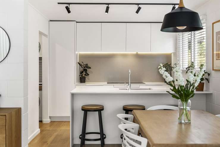 The newly renovated three-bedroom townhouse on Gowing Drive, in Meadowbank, attracted a flurry of last minute bids, eventually selling for <img.315m. Photo / Supplied