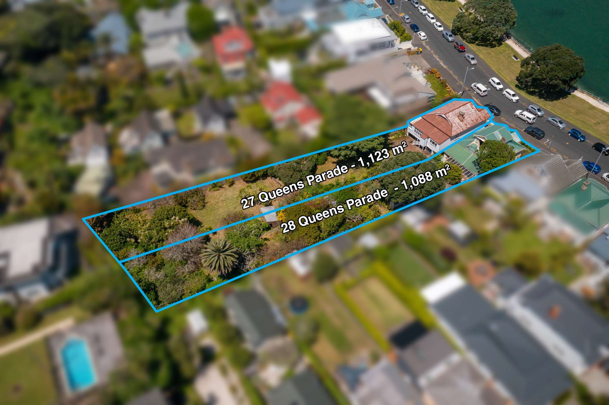 27 and 28 Queens Parade in Devonport, North Shore, Auckland, are for sale, tender closing December 4