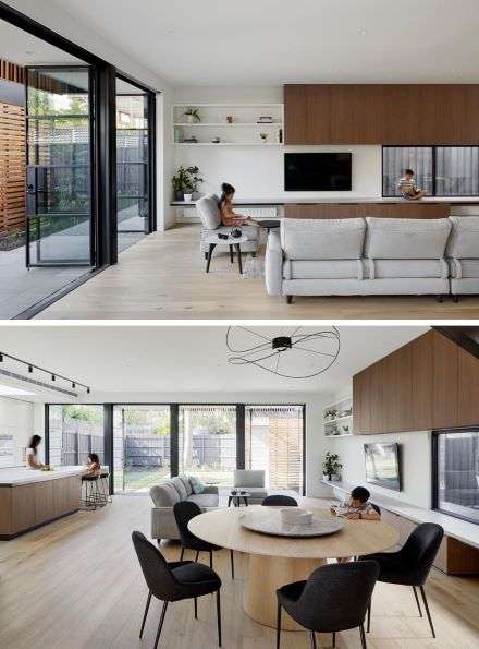 white villa, modern extension over double garage