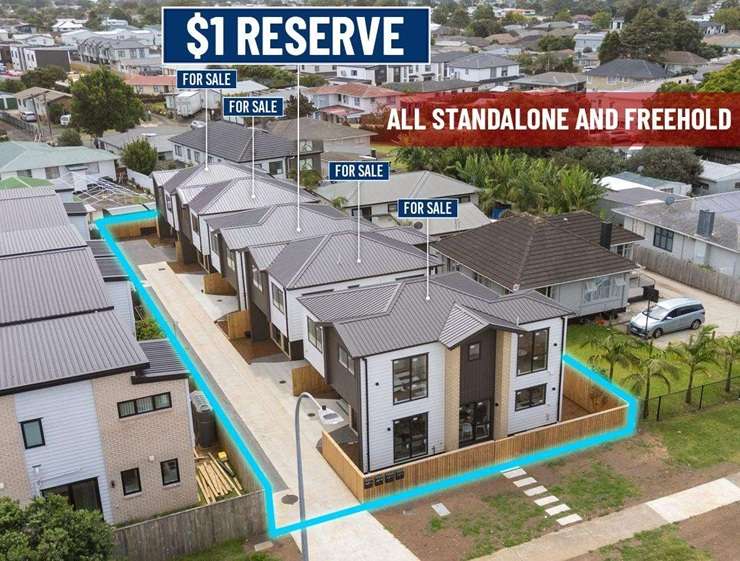 A South Auckland developer who is at breaking point is selling a three-bedroom, two-bathroom standalone house at 449C Massey Road, in Māngere East, in a <img reserve auction. Photo / Supplied