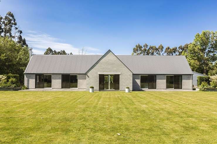 The mid-century modernist architecture home on Bradleys Road, in Ohoka, sold under the hammer for <img.45m. Photo / Supplied