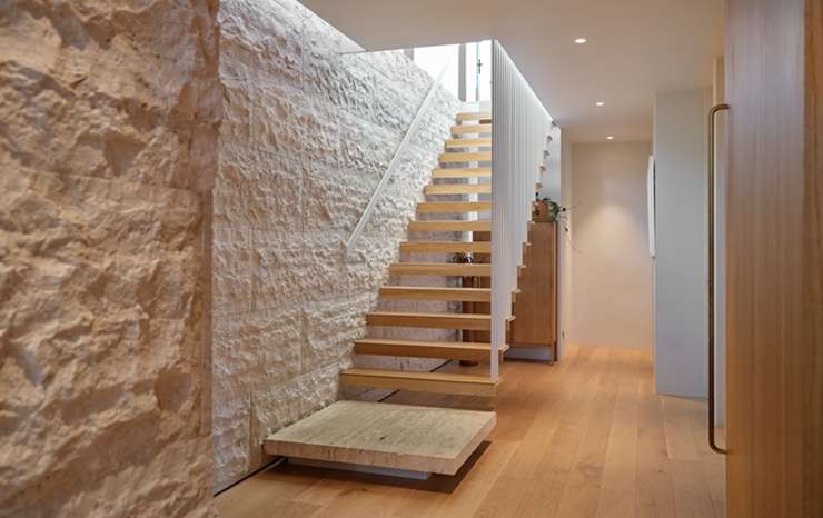 Crowds line up to see the house built by Love It Or List It star Alex Walls and her engineer husband, Corban. Photo / Supplied