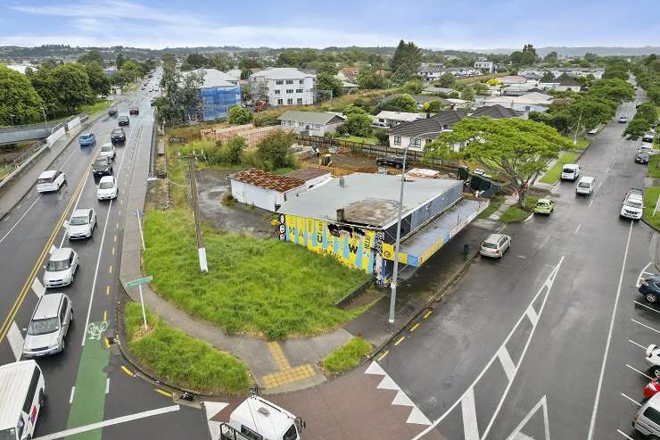 An investor plans to repair the block of shops on Gloucester Road in Manurewa. Photo / Supplied