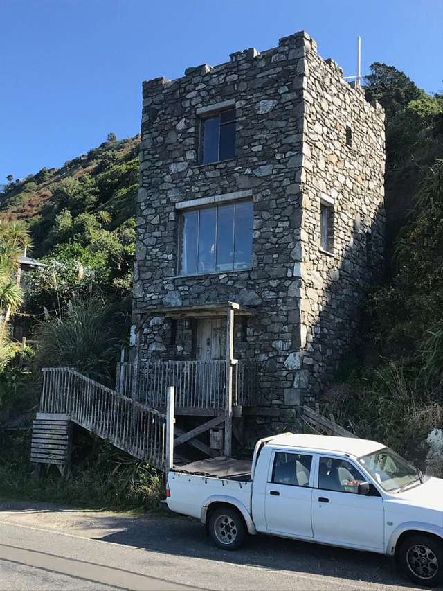 Stone tower by the sea